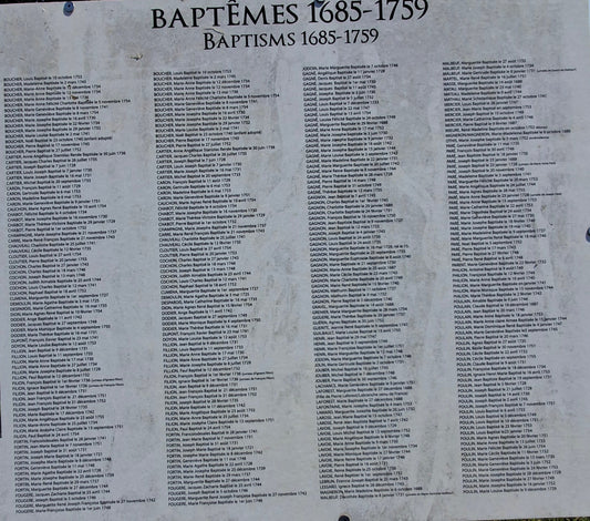 Baptêmes 1685-1759