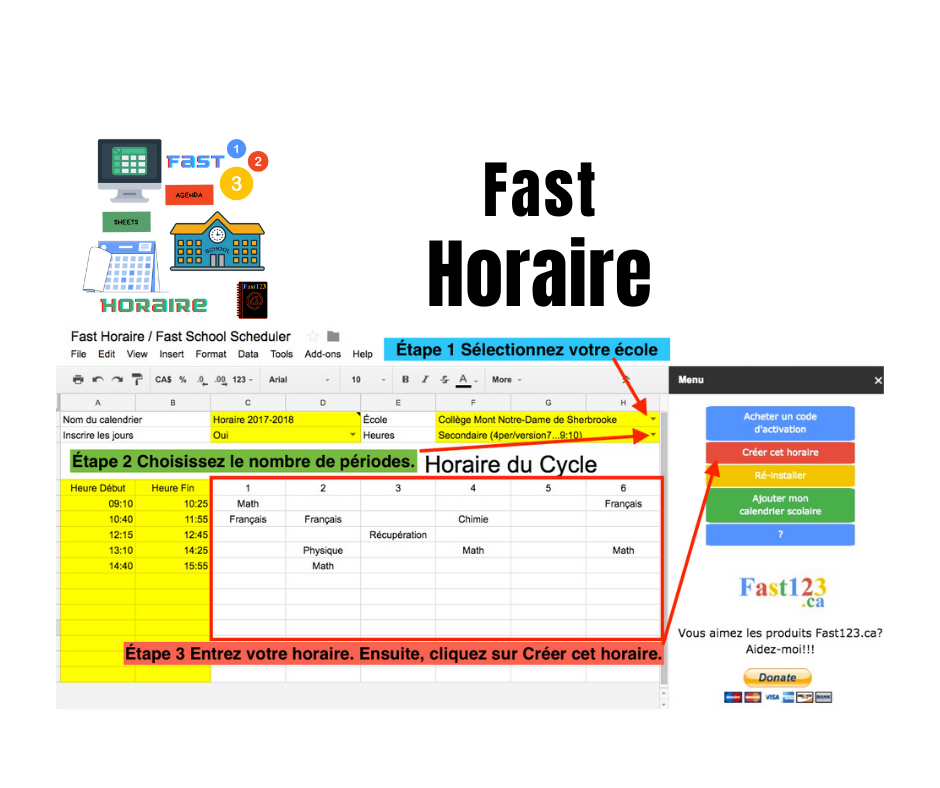 Comment entrer votre horaire scolaire dans Google Agenda en 5 minutes.