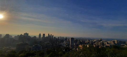 Lever De Soleil Sur Le Mont-Royal 13 Août 2021 7H06 Dans Smog Montreal (Centre-Ville)