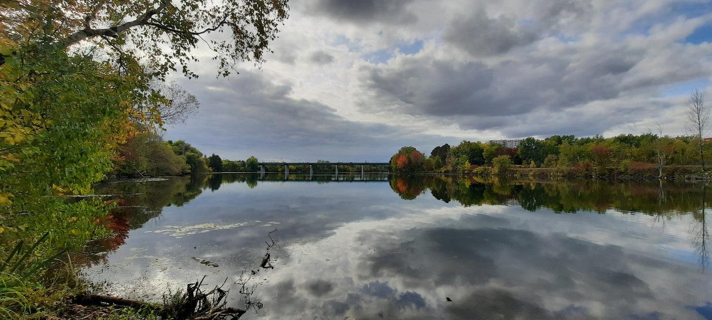 4 Octobre 2021 14H52 (Vue 1)  Rivière Magog À Sherbrooke. Pont Jacques Cartier.