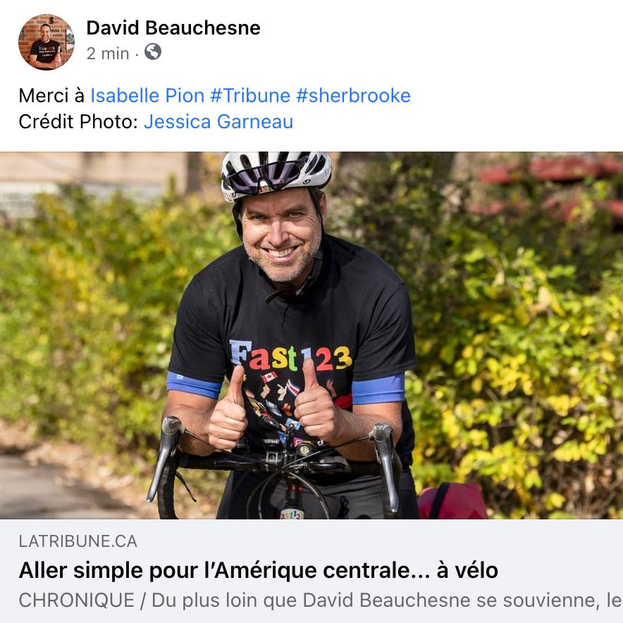 26 Octobre 2022 - Aller Simple Pour L’amérique Centrale... À Vélo #David