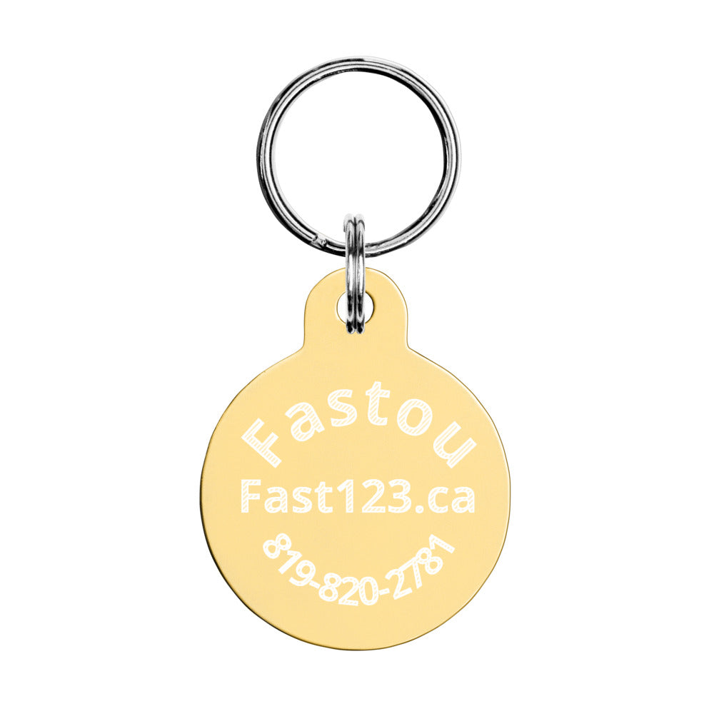 Engraved Pet Id Tag Gold