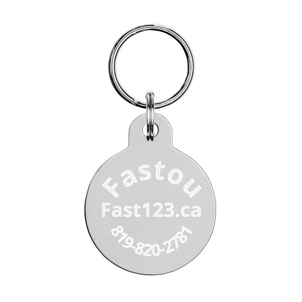 Engraved Pet Id Tag Silver