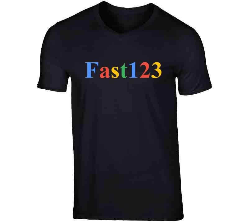 Fast123 T Shirt V-Neck / Black Small T-Shirt